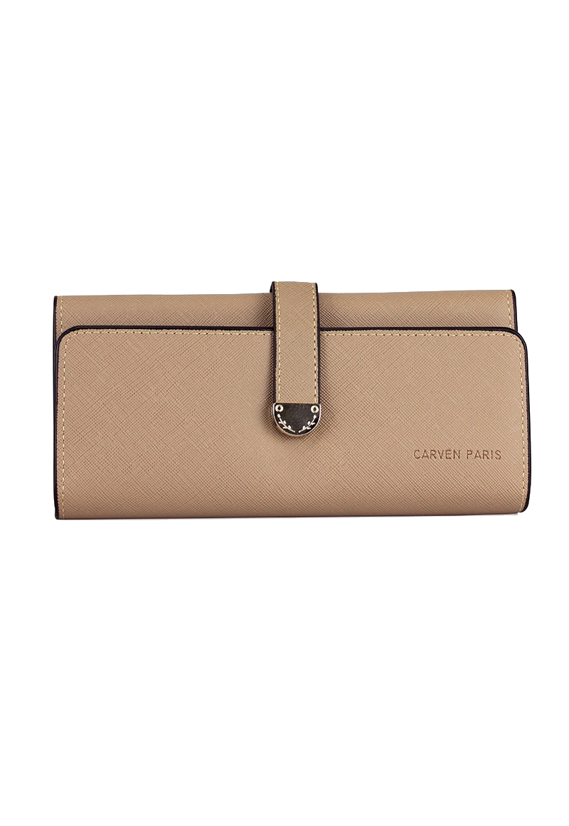 BILLETERA MUJER NAPOLES TAUPE CARVEN - 1