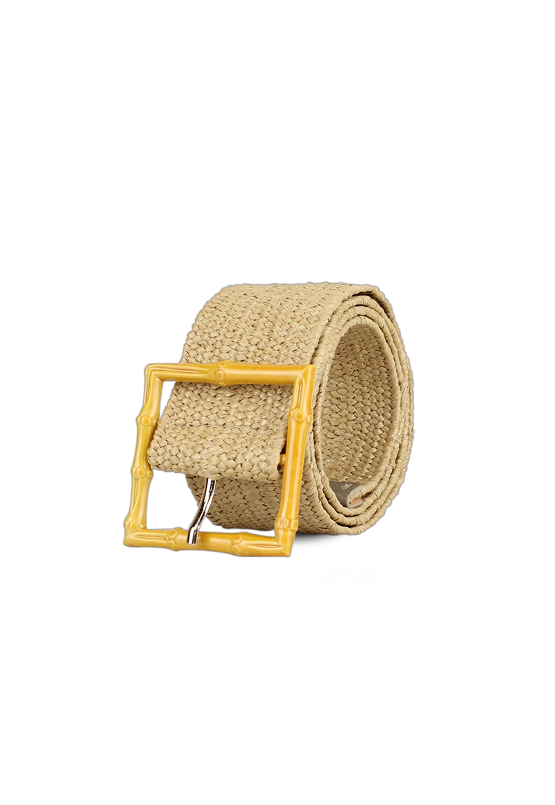 CINTURÓN ECOCUERO CARVEN RAFFIA CAFE CLARO MUJER BLUFF CAFÉ CLARO - 1