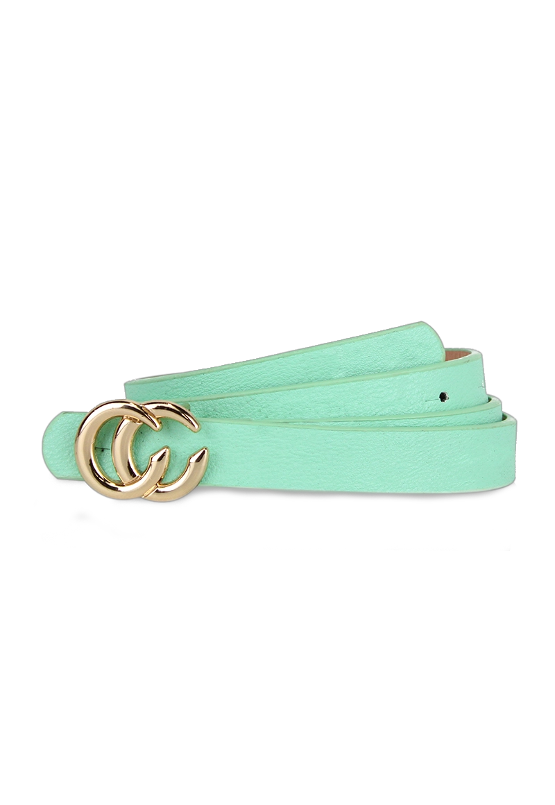 CINTURÓN ECOCUERO CARVEN VERDE MUJER OPORTO PASTEL - 1