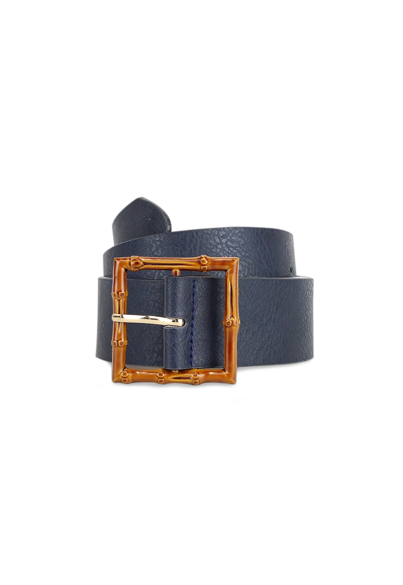 CINTURÓN ECOCUERO CARVEN AZUL MUJER TAUPO - 1