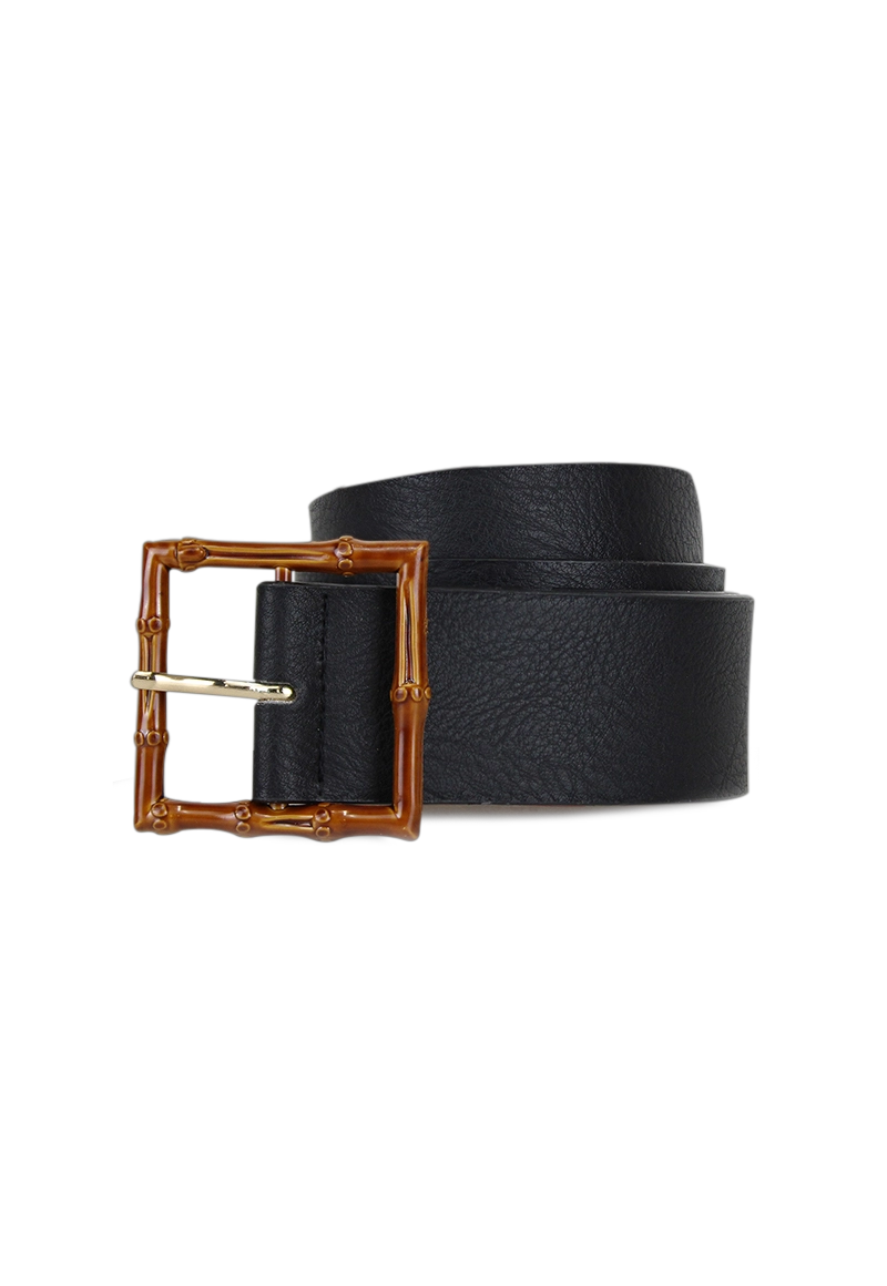 CINTURÓN ECOCUERO CARVEN NEGRO MUJER GORE - 1