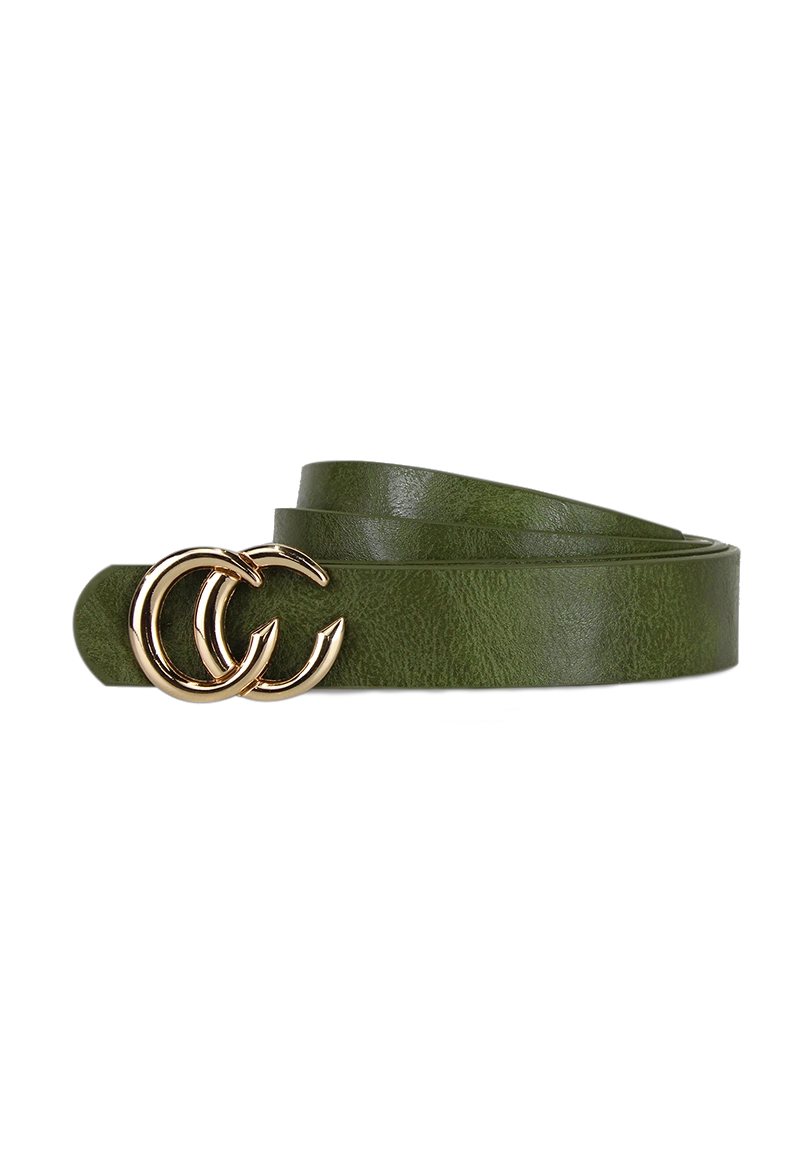 CINTURÓN ECOCUERO CARVEN VERDE MUJER SIENA - 1