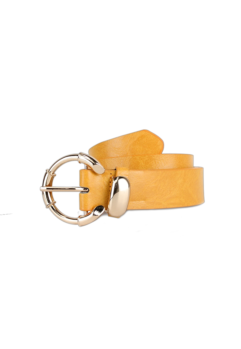 CINTURÓN ECOCUERO CARVEN AMARILLO MUJER SINES - 1