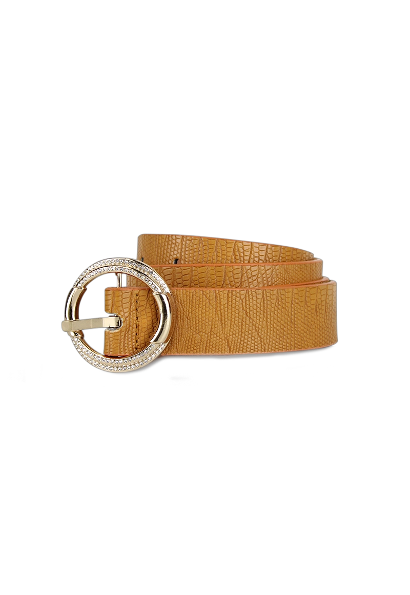 CINTURÓN ECOCUERO CARVEN CAMEL MUJER JENA - 1