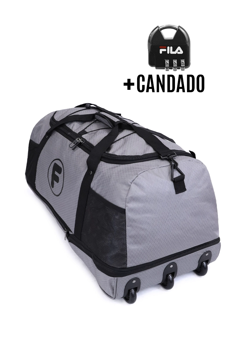 BOLSO ENROLLABLE GOLIAT 130 LTRS + CANDADO GRIS F - 1