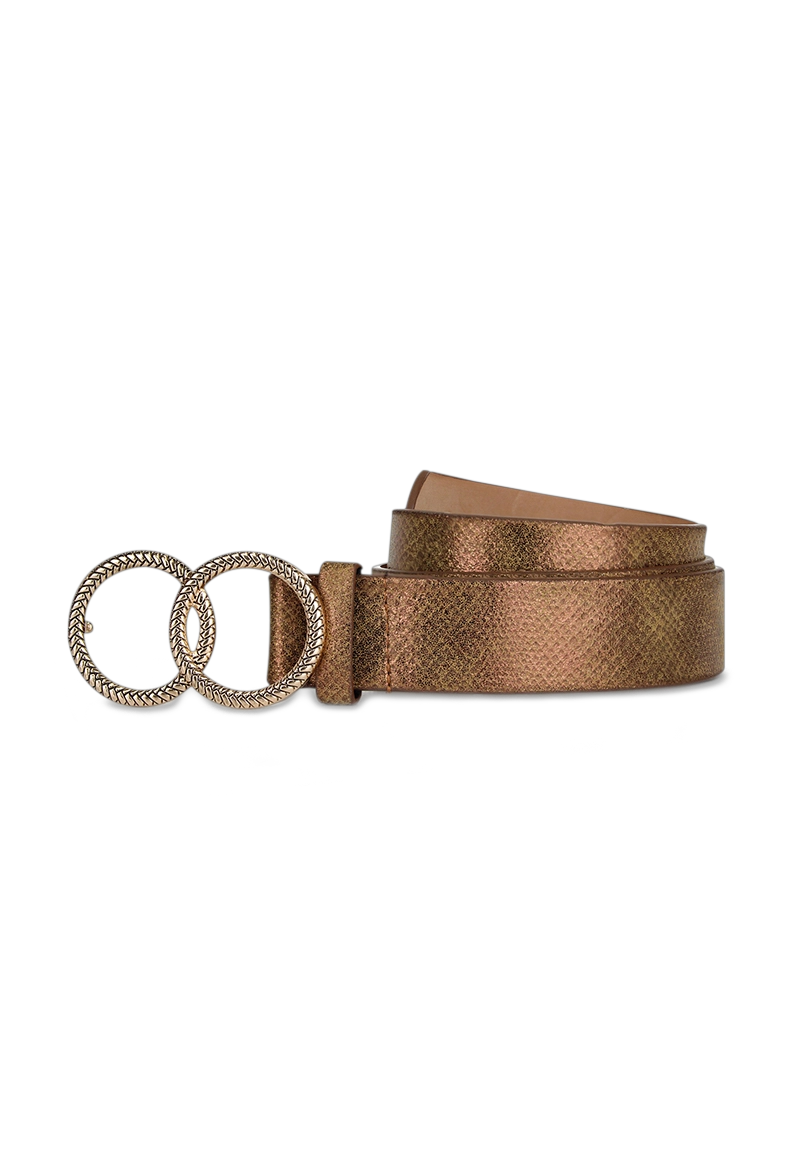 CINTURÓN ECOCUERO CARVEN CAFE MUJER PRATO BRONCE - 1