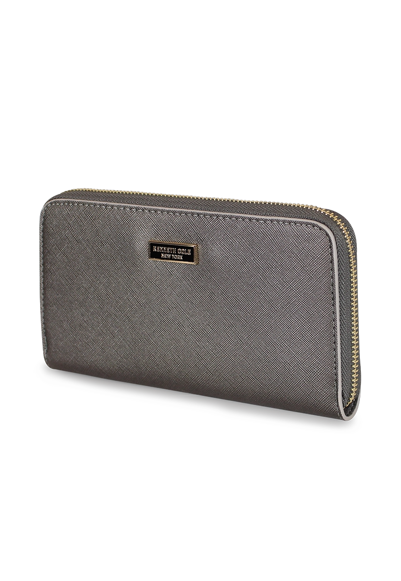 BILLETERA MUJER AVA GRIS KENNETH COLE - 1