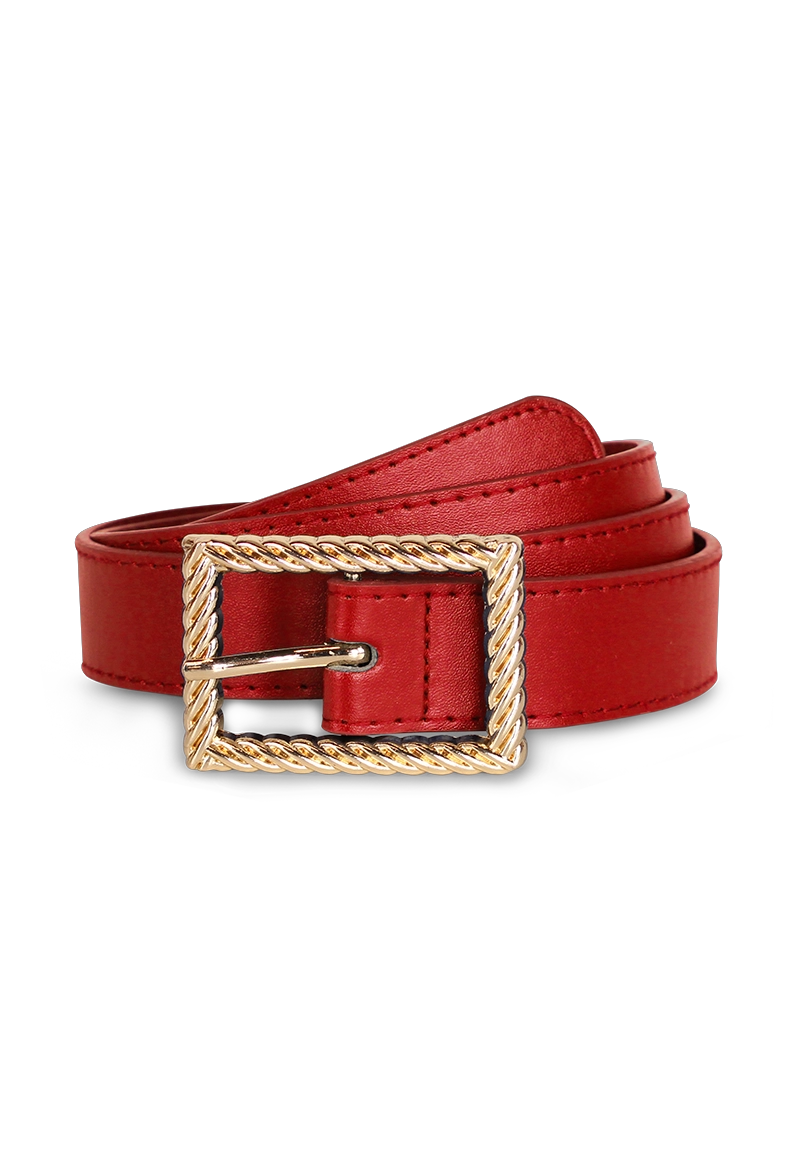 CINTURÓN ECOCUERO CARVEN ROJO MUJER LARA - 1