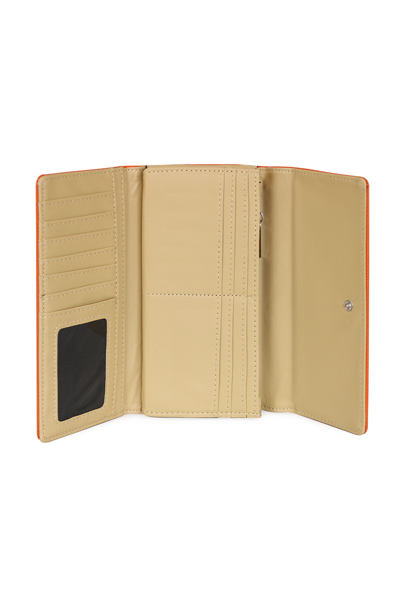 BILLETERA MUJER FLAP-BESSIE ORANGE KENNETH COLE - 2