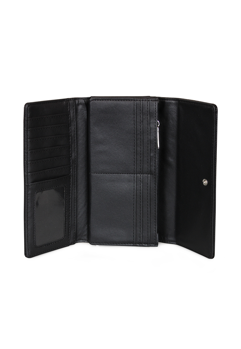 BILLETERA MUJER FLAP-BESSIE NEGRA KENNETH COLE - 2