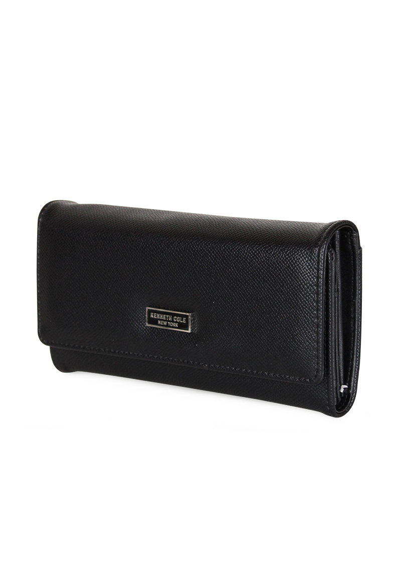 BILLETERA MUJER FLAP-BESSIE NEGRA KENNETH COLE - 3