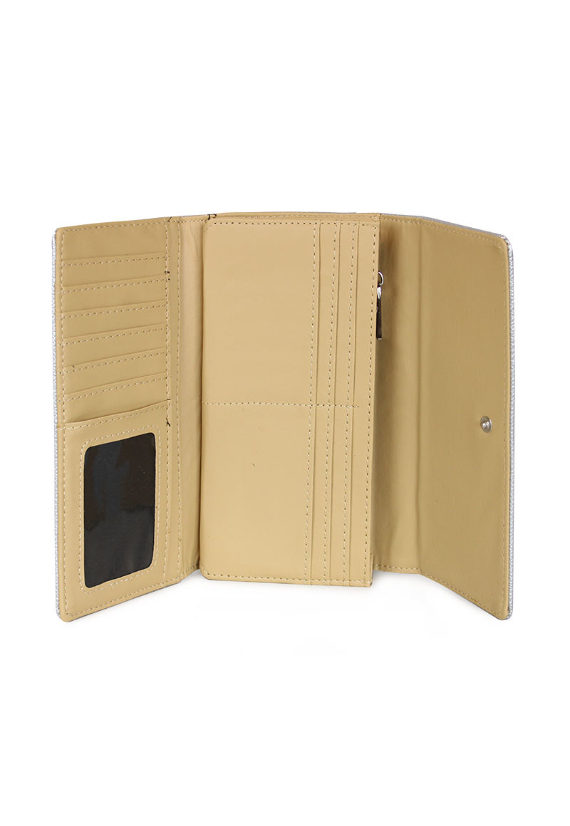 BILLETERA MUJER FLAP-BESSIE GRIS KENNETH COLE - 4