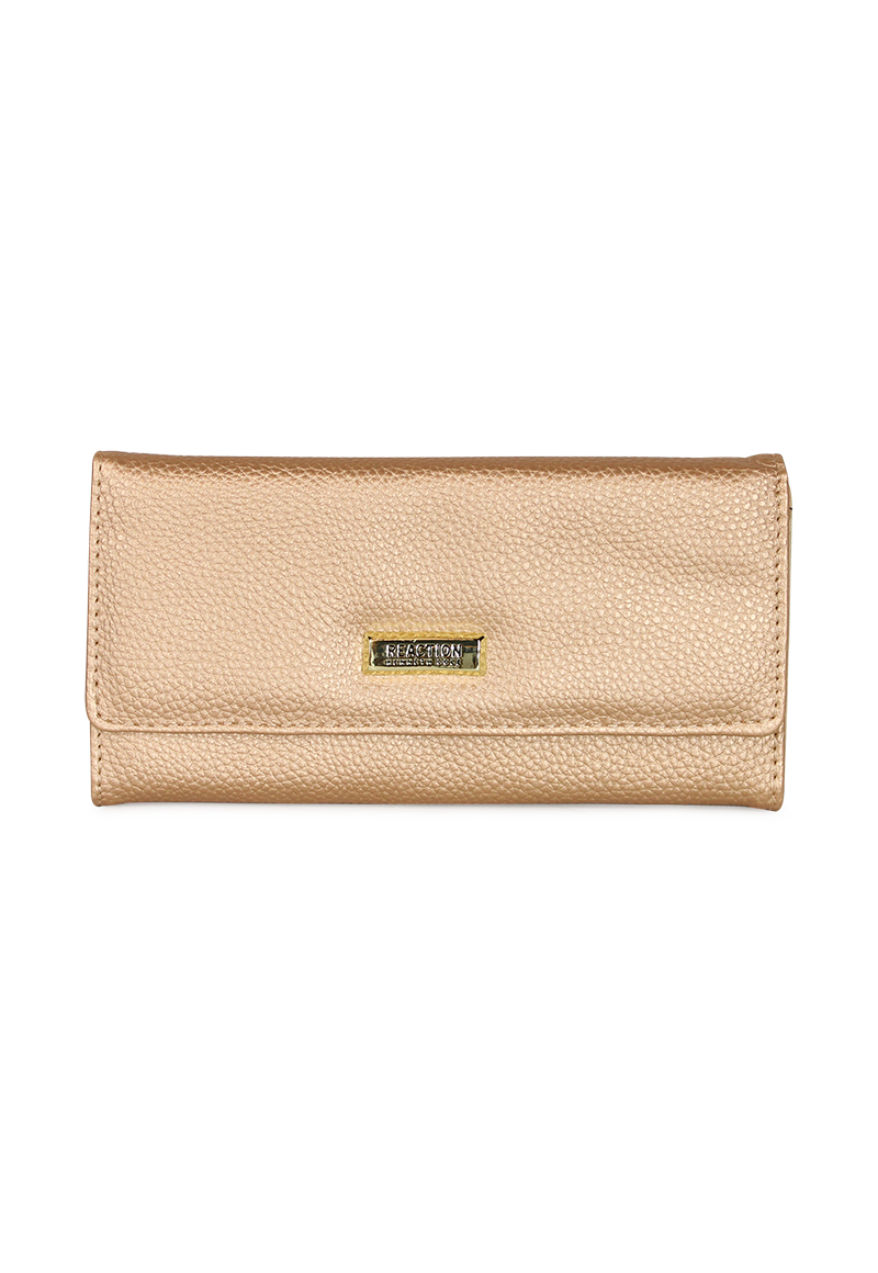 BILLETERA MUJER FIDELIA ROSA METALIZADO KENNETH COLE - 1