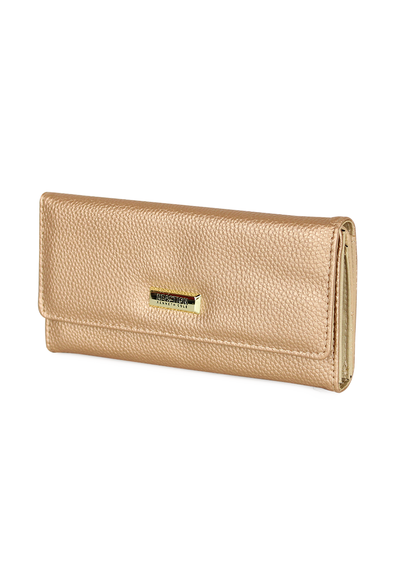 BILLETERA MUJER FIDELIA ROSA METALIZADO KENNETH COLE - 2