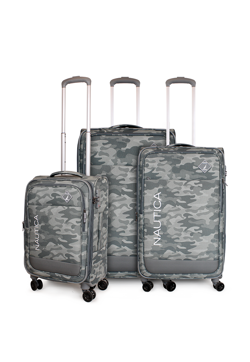 SET 3 MALETAS DE TELA BARHAM S+M+L GRIS NAUTICA - 1