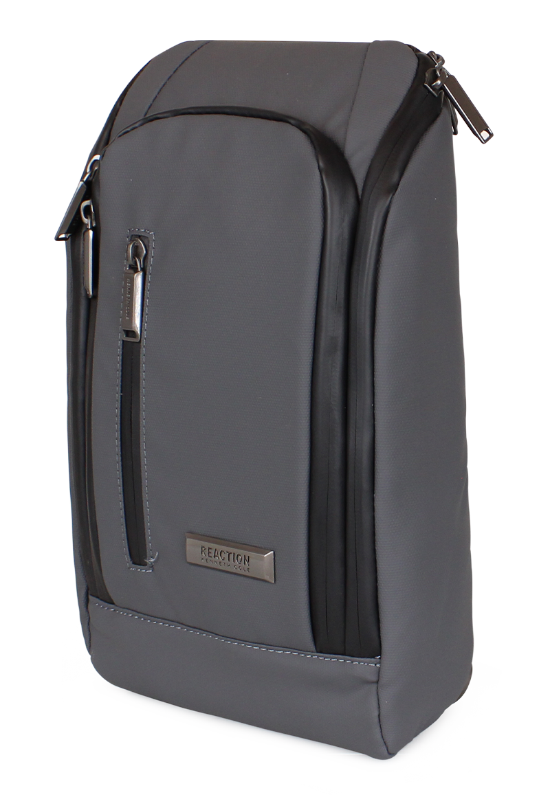 BOLSO KENNETH COLE NYLON GRIS CRUZADO KLART - 2