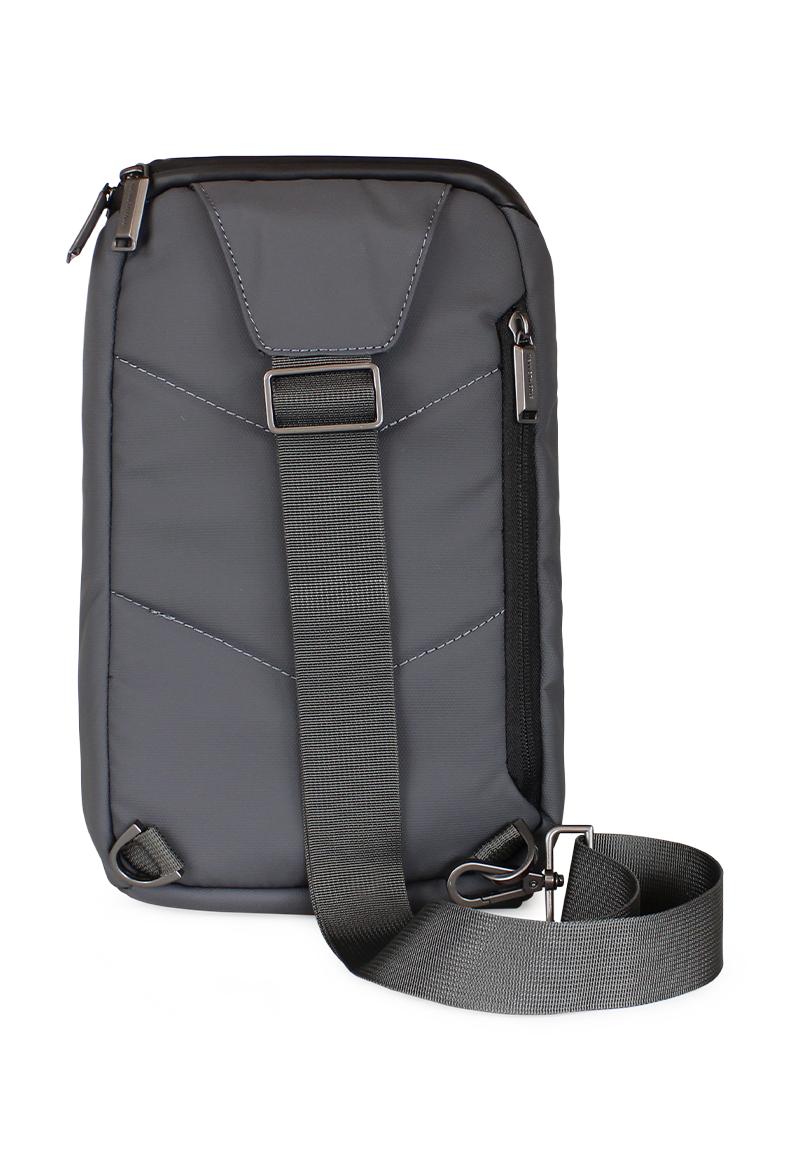 BOLSO KENNETH COLE NYLON GRIS CRUZADO KLART - 3