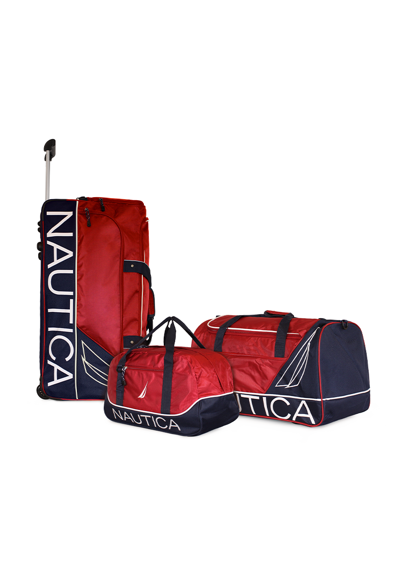 SET 3 BOLSOS DE VIAJE MANNAR ROJO NAUTICA - 1