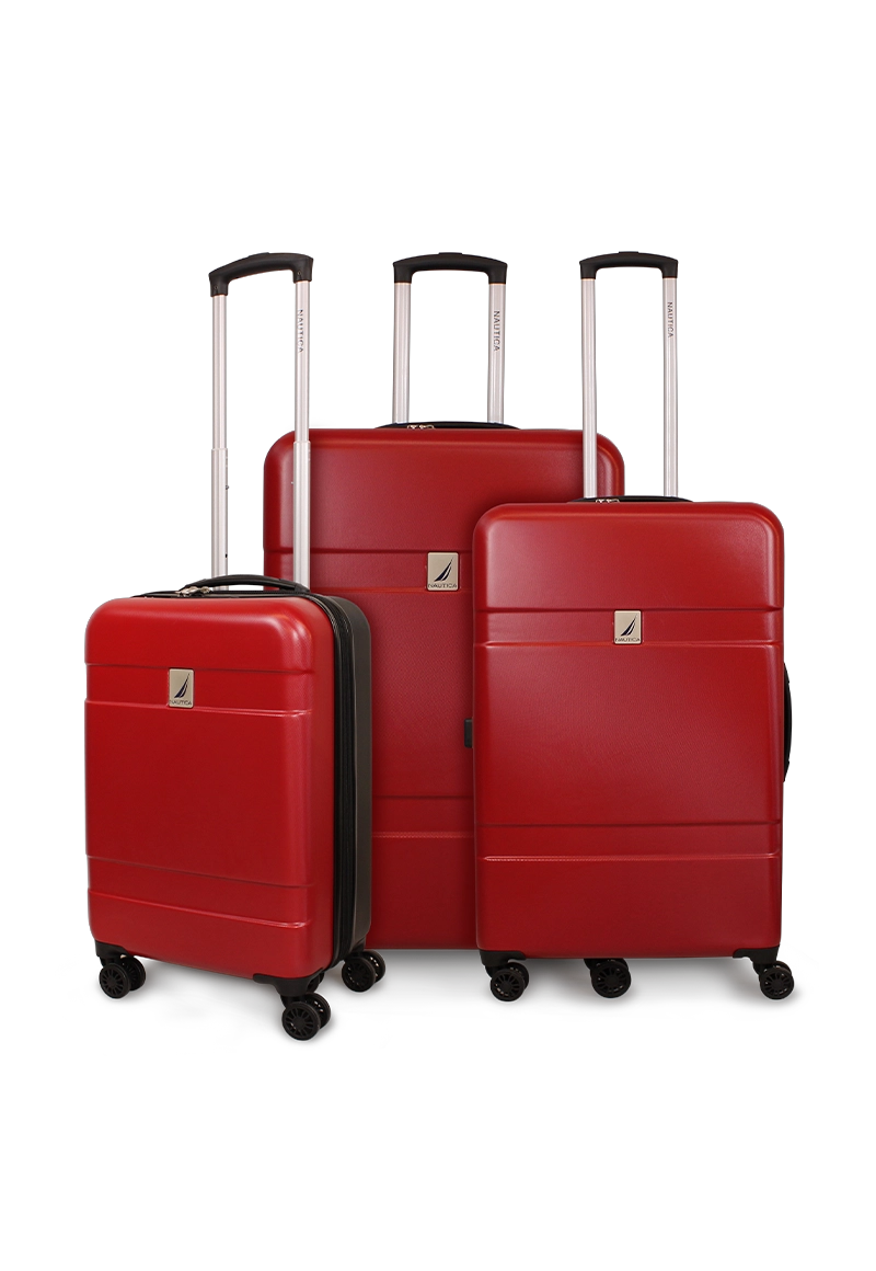SET 3 MALETAS BORA S+M+L ROJA-NEGRA NAUTICA - 1