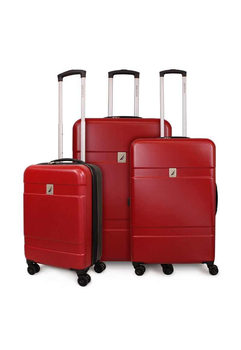 SET 3 MALETAS BORA S+M+L ROJA-NEGRA NAUTICA - 1