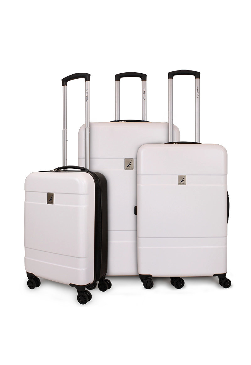 SET 3 MALETAS BORA S+M+L BLANCA-NEGRO NAUTICA - 1