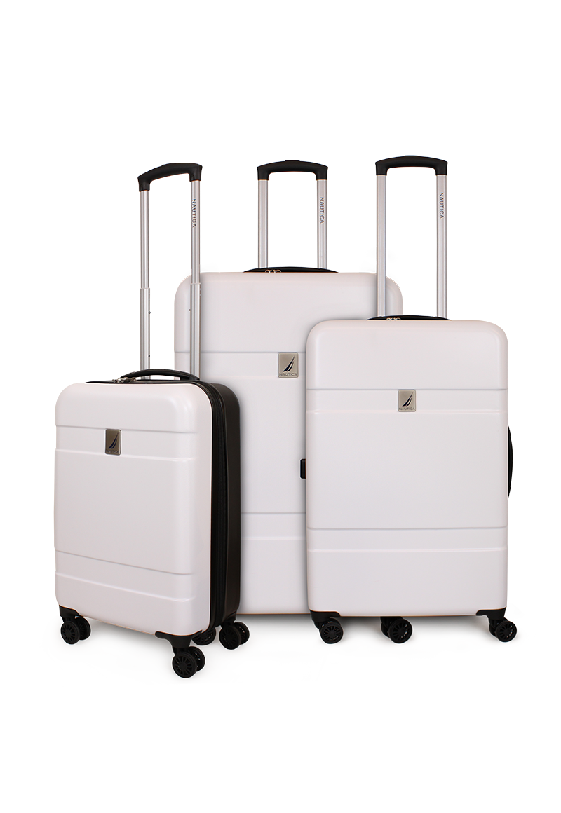 SET 3 MALETAS BORA S+M+L BLANCA-NEGRO NAUTICA - 1