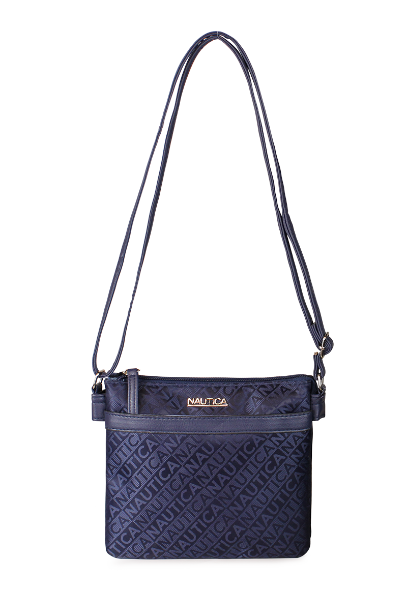 CARTERA CRUZADA LEEWAY AZUL MARINO NAUTICA - 1