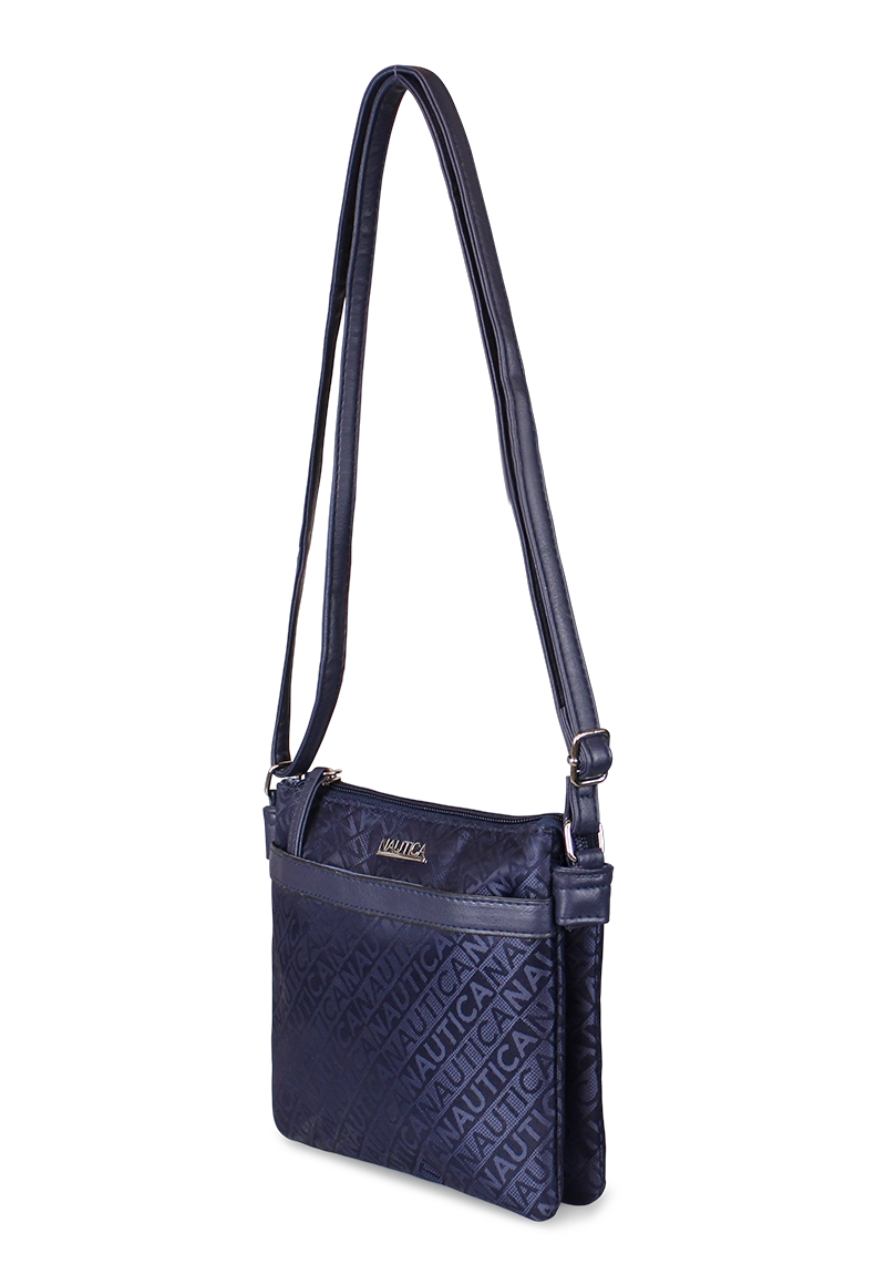 CARTERA CRUZADA LEEWAY AZUL MARINO NAUTICA - 2