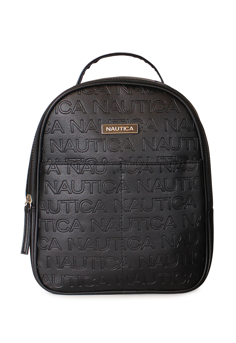 MOCHILA DE MUJER NAUTICA ECOCUERO NEGRO DELRAY - 1