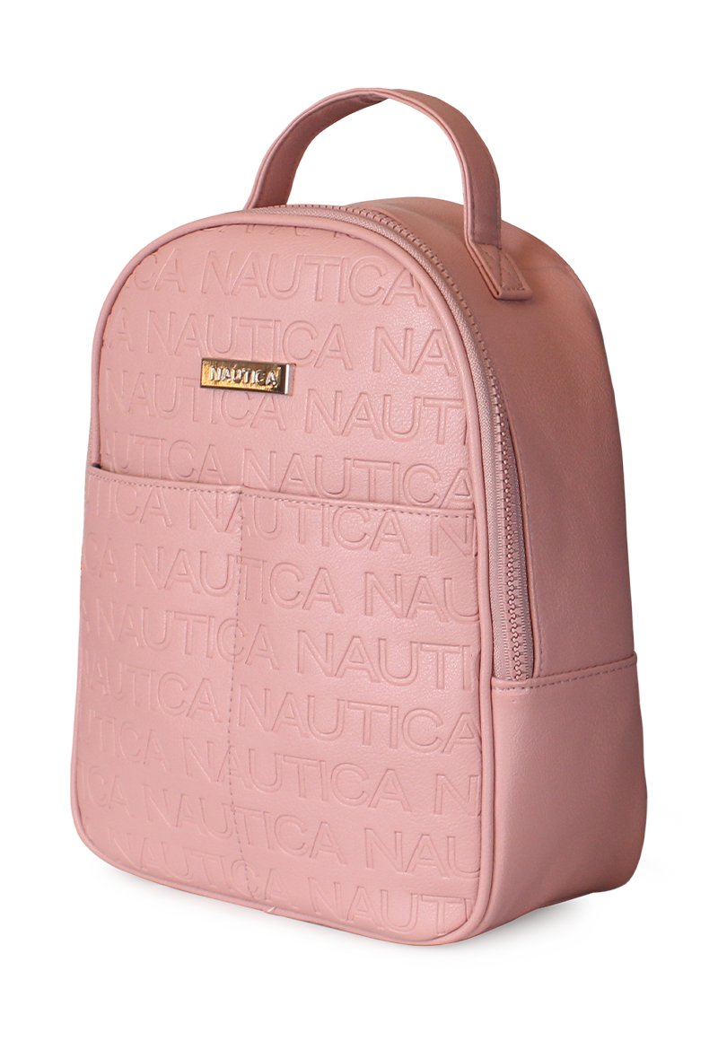 MOCHILA DE MUJER NAUTICA ECOCUERO ROSADA DELRAY - 2