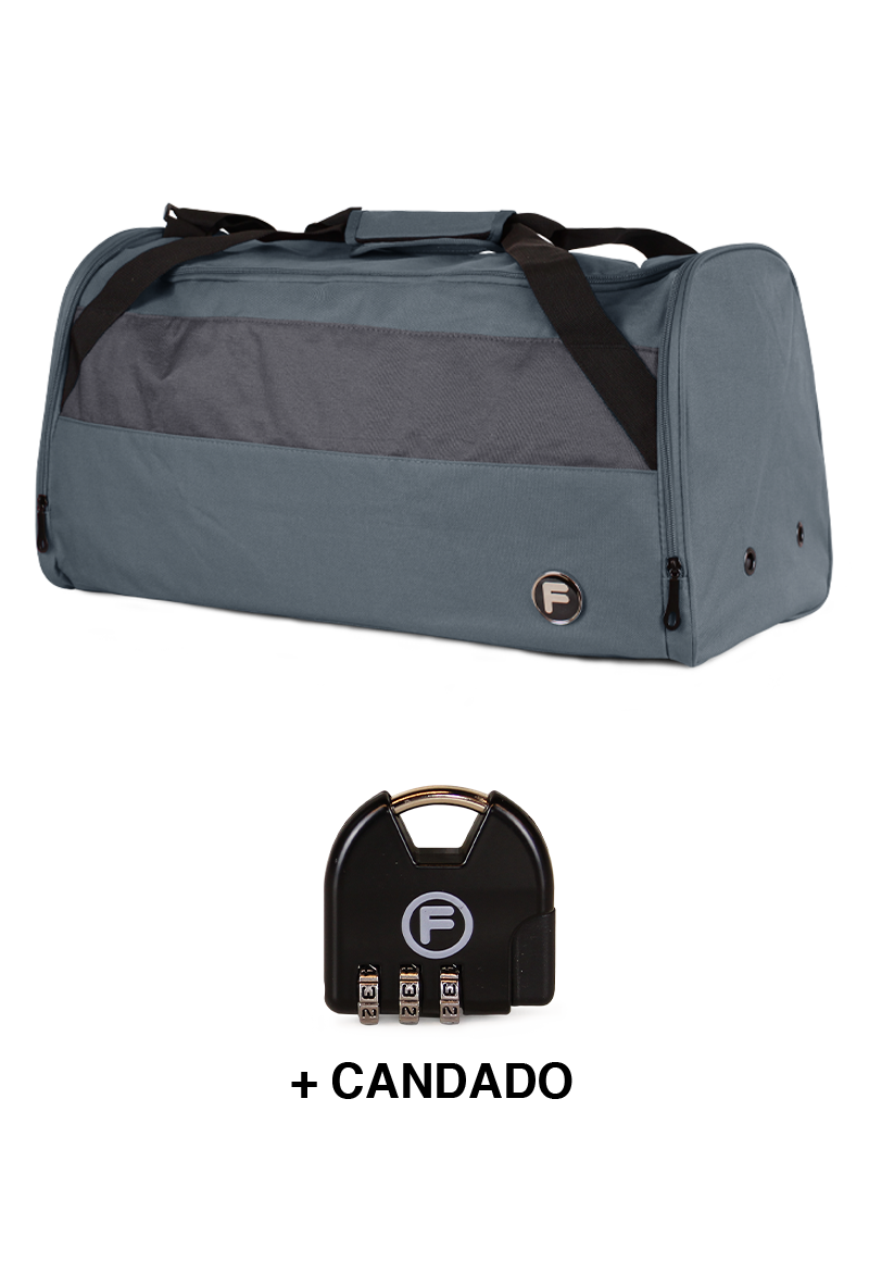 BOLSO EDER M 75 LTS GRIS + CANDADO F - 2