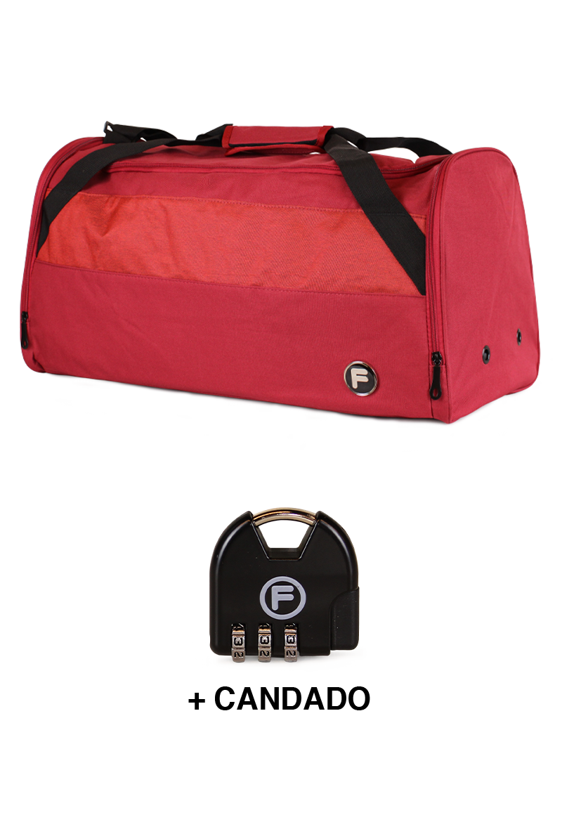 BOLSO EDER M 75 LTS ROJO + CANDADO F - 2