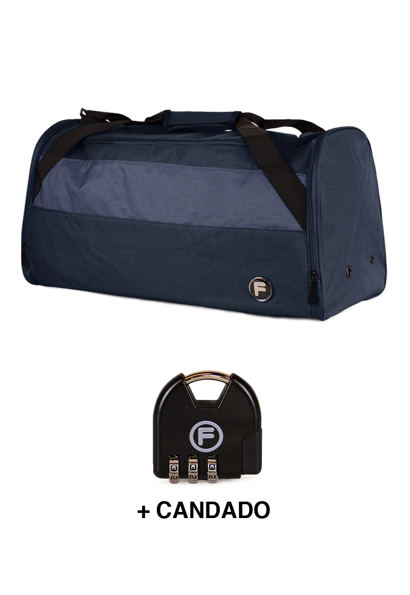 BOLSO EDER M 75 LTS AZUL + CANDADO F - 2