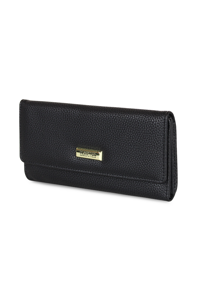 2 BILLETERAS DE MUJER FIDELIA NEGRA Y ROSADA KENNETH COLE - 2