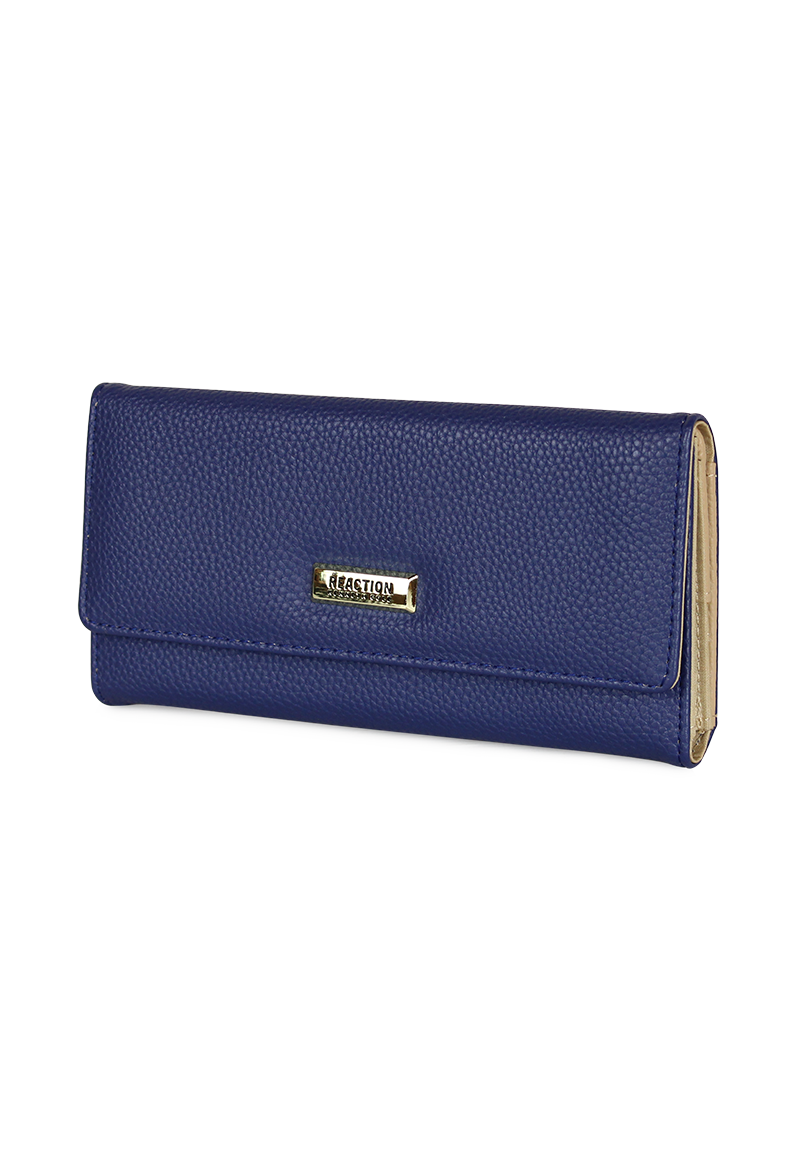 2 BILLETERAS DE MUJER FIDELIA NEGRA Y AZUL KENNETH COLE - 6
