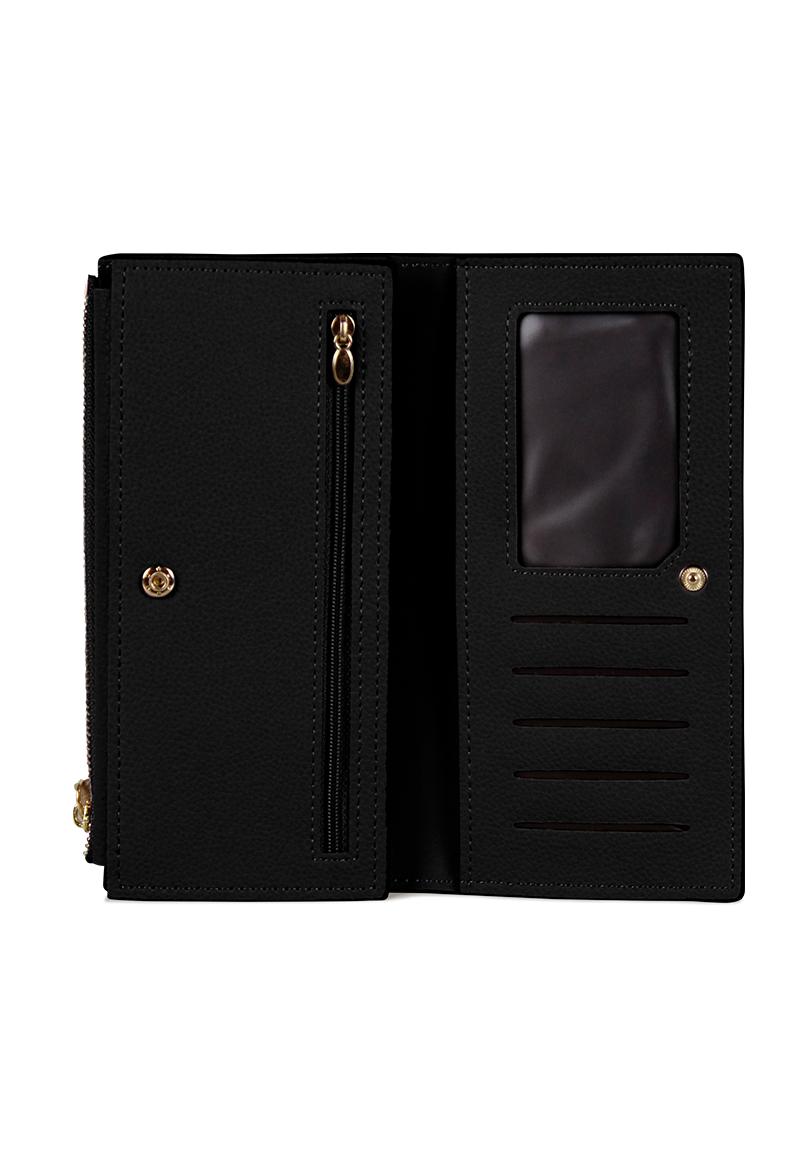 2 BILLETERAS DE MUJER DELIA NEGRA Y BROWN CARVEN - 2