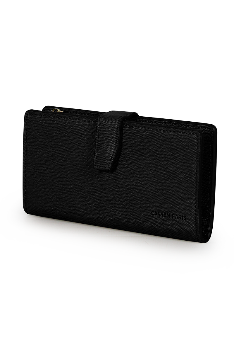 2 BILLETERAS DE MUJER VESTA NEGRA Y PINK CARVEN - 4
