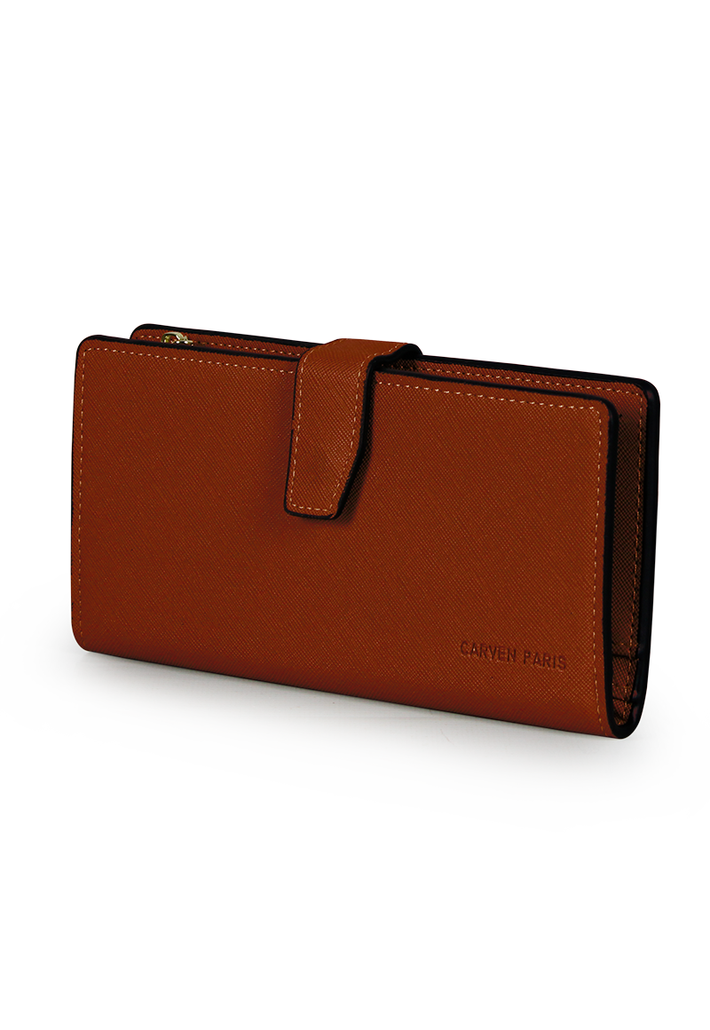 2 BILLETERAS DE MUJER VESTA NEGRA Y CAFÉ CARVEN - 6