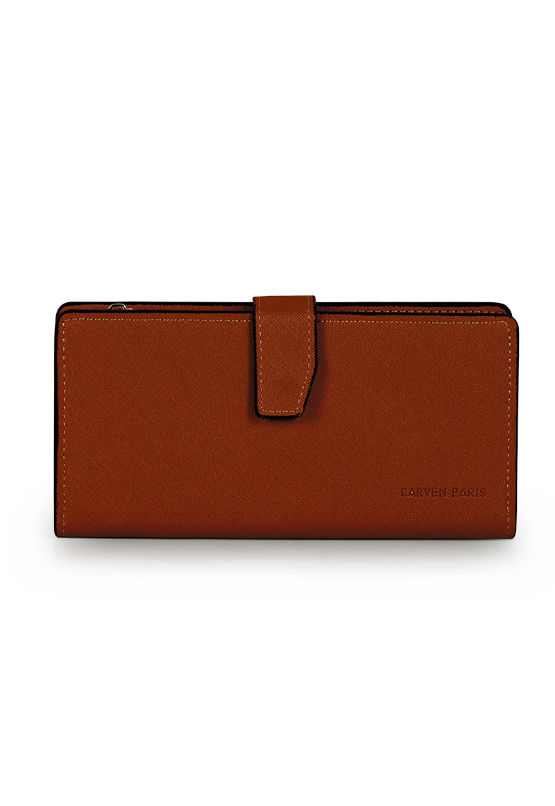 2 BILLETERAS DE MUJER VESTA NEGRA Y CAFÉ CARVEN - 9