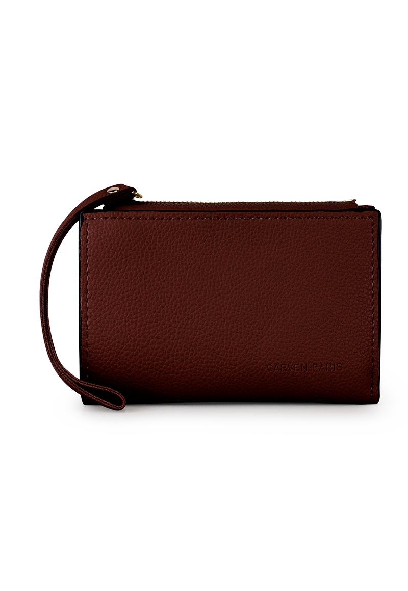2 BILLETERAS DE MUJER ADARA NEGRA Y CAFÉ CARVEN - 6