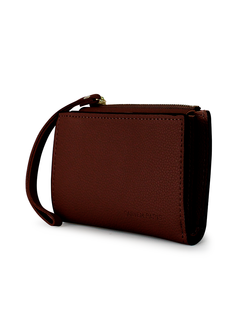 2 BILLETERAS DE MUJER ADARA NEGRA Y CAFÉ CARVEN - 9