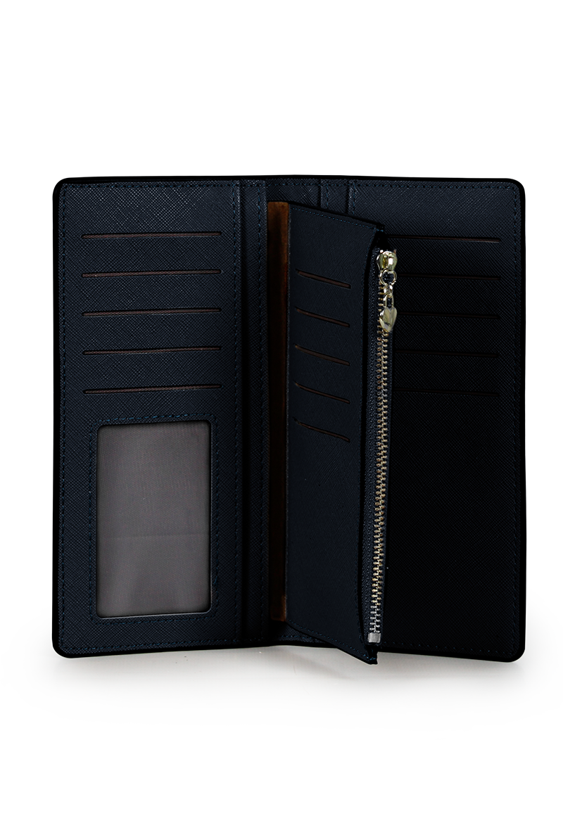 2 BILLETERAS DE MUJER VESTA NEGRA Y AZUL CARVEN - 7