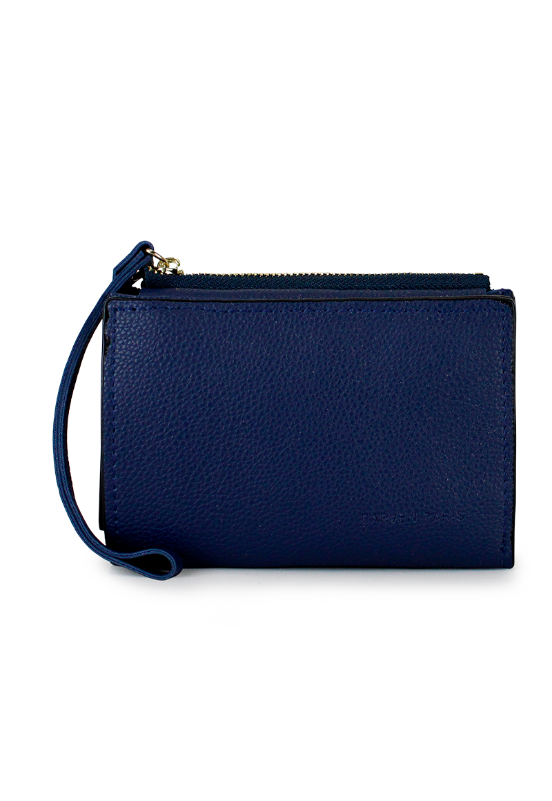2 BILLETERAS DE MUJER ADARA NEGRA Y AZUL CARVEN - 6