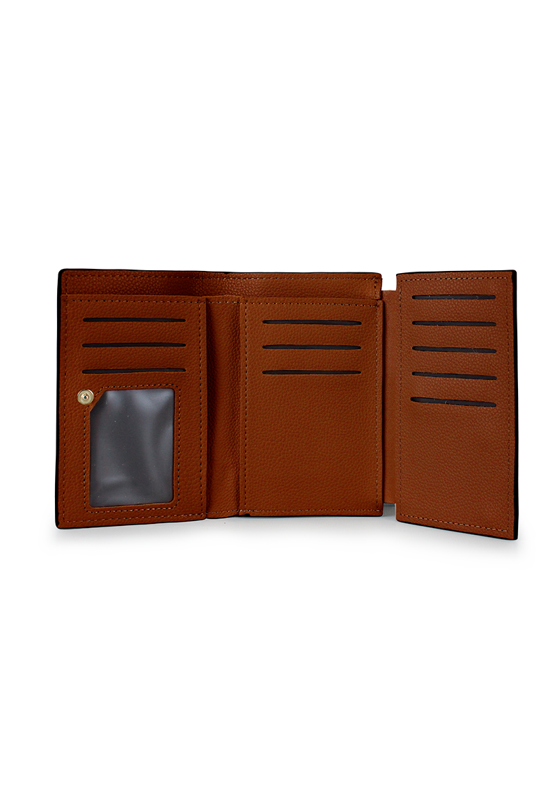 2 BILLETERAS DE MUJER ADARA NEGRA Y BROWN CARVEN - 8