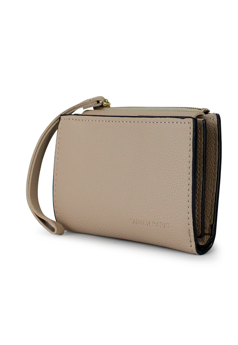 2 BILLETERAS DE MUJER ADARA NEGRA Y BEIGE CARVEN - 9