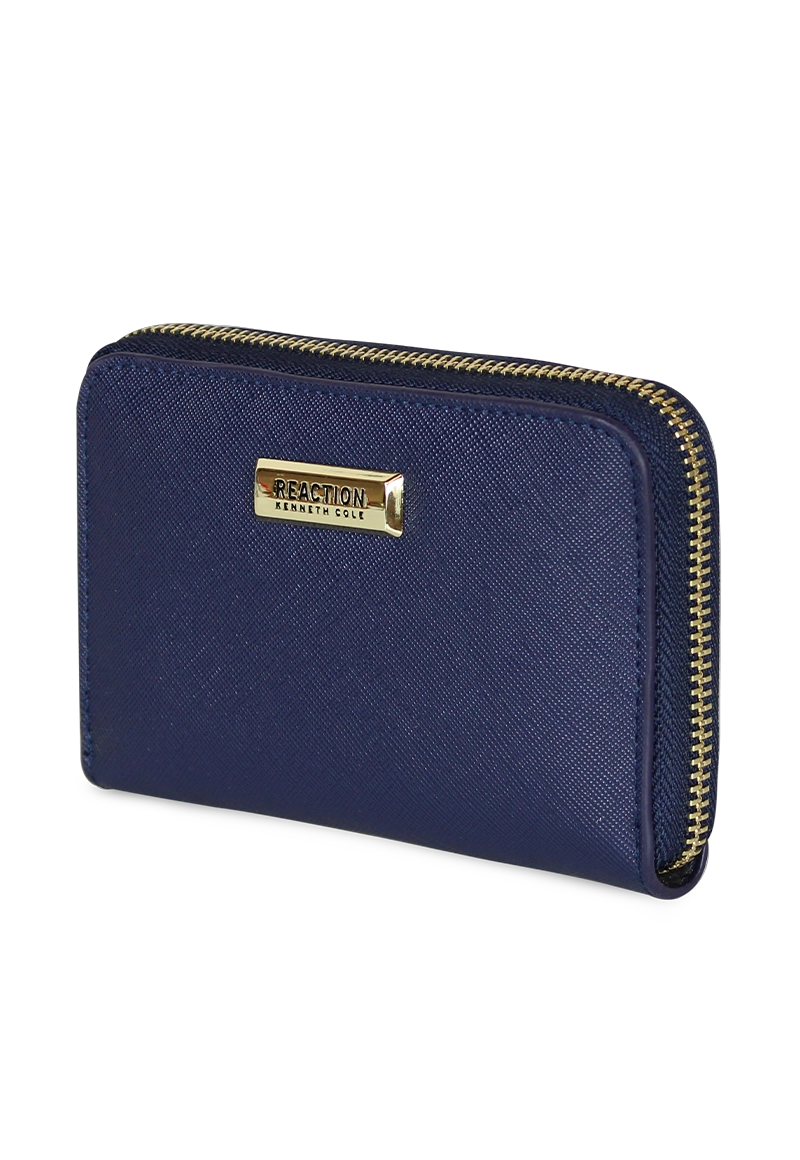 CARTERA TEMPO + BILLETERA TRIFOLD AZUL OSCURO KENNETH COLE - 6