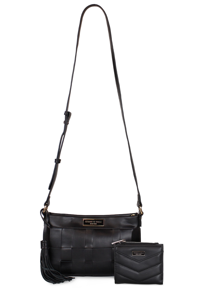 CARTERA EYTON Y BILLETERA ABELLA BLACK KENNETH COLE - 1