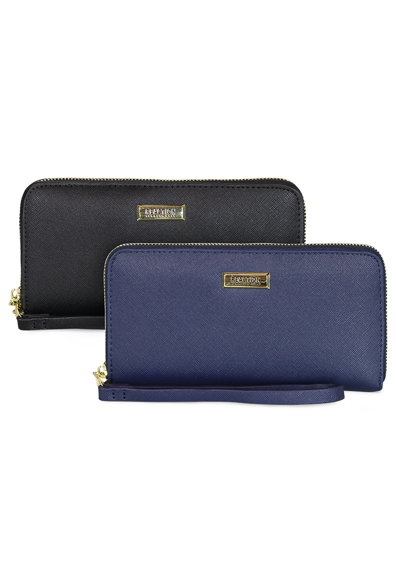2 BILLETERAS DE MUJER JAEDA NEGRA Y AZUL KENNETH COLE - 1