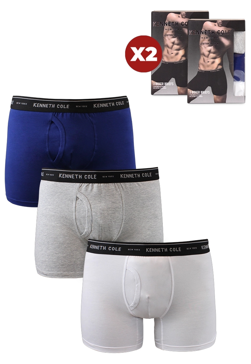 PACK 6 BOXER ALGODÓN HOMBRE KENNETH COLE BLANCO - 1