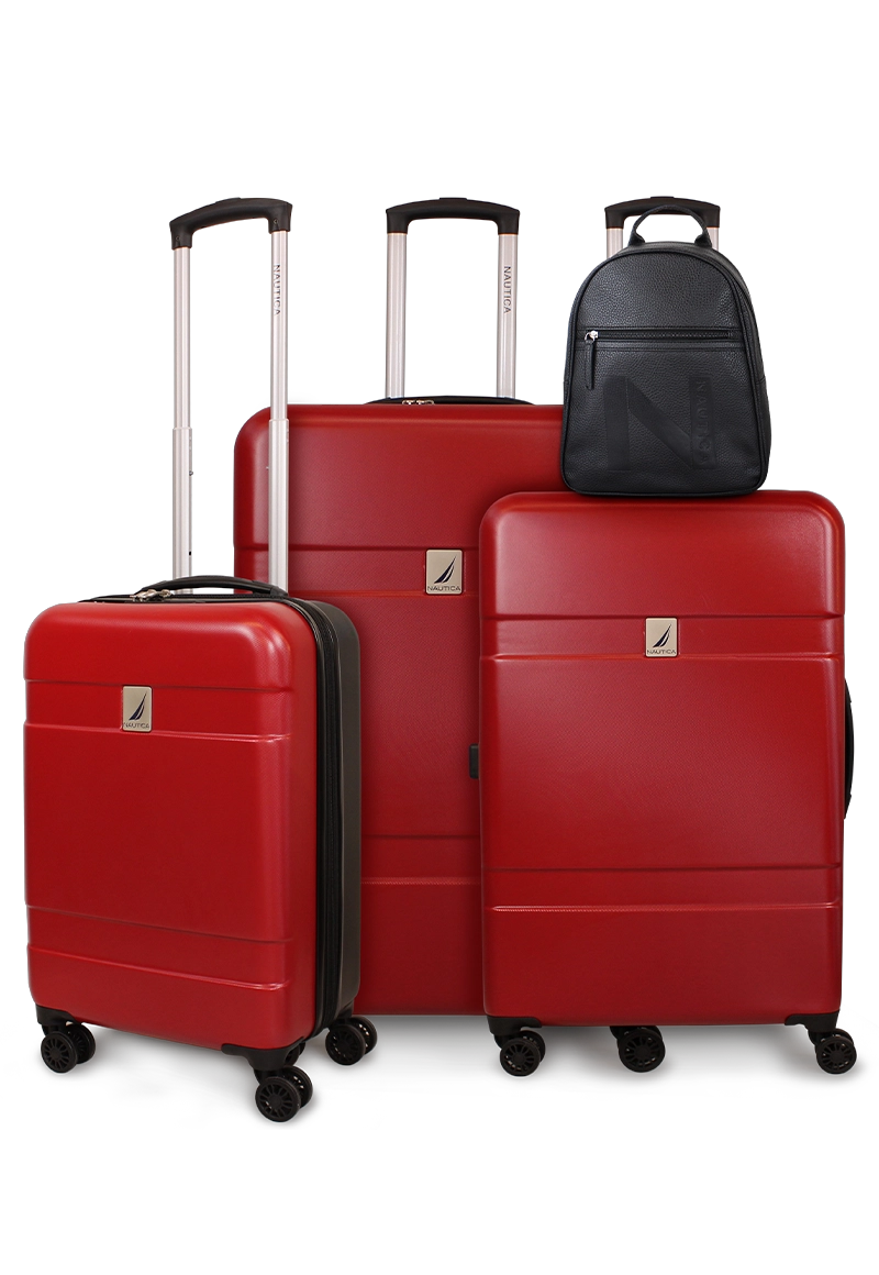 SET NAUTICA 3 MALETAS BORA ROJA S+M+L + MOCHILA MALIK - 1